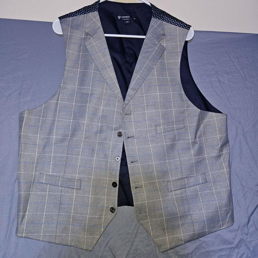 Cremieux Mens Navy and Blue Vest